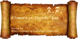 Klementis Perpétua névjegykártya